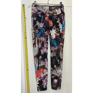Calia by Carrie Underwood Floral Leggings Athletic Pants Black Multi Size S